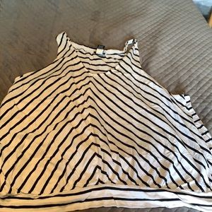torrid black and white stripped tank